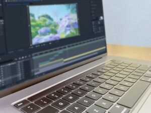 動画編集ソフトで編集作業をしている画面