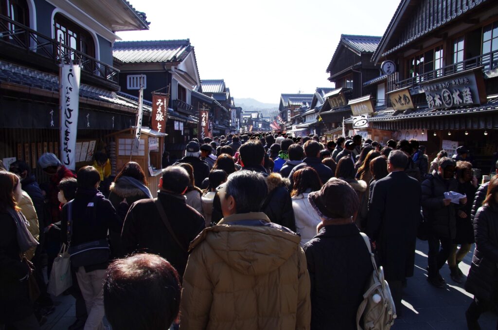 おはらい町　正月のにぎわい