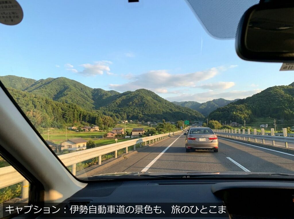 伊勢自動車の景色を楽しむ