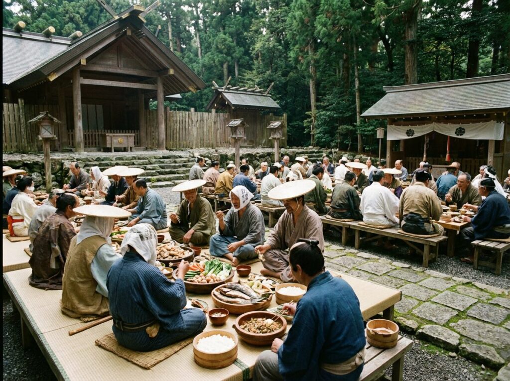 伊勢神宮の神々の食事の風景
