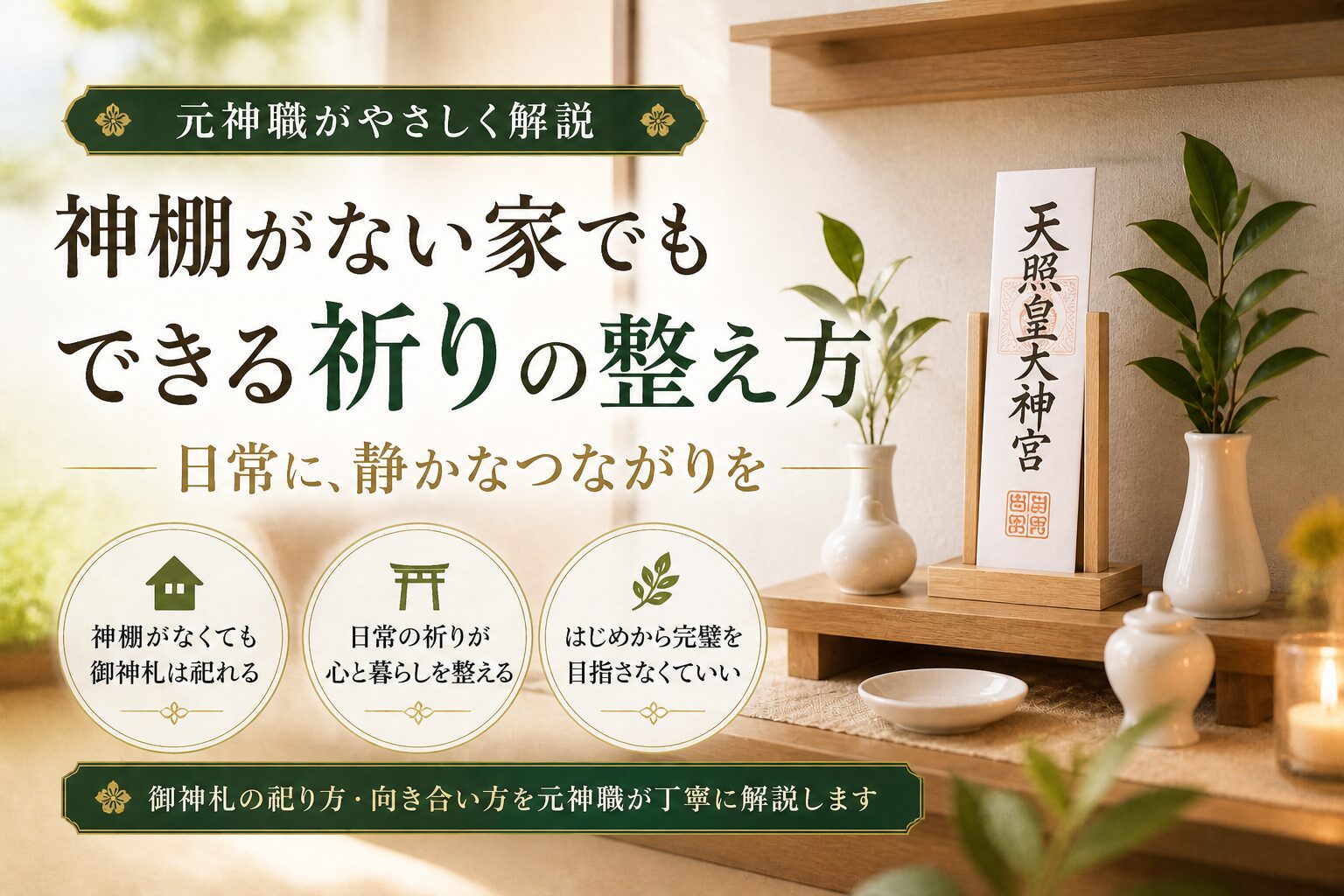 家でもできる祈りの整え方