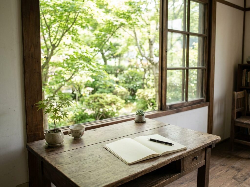 木漏れ日が入る静かな室内