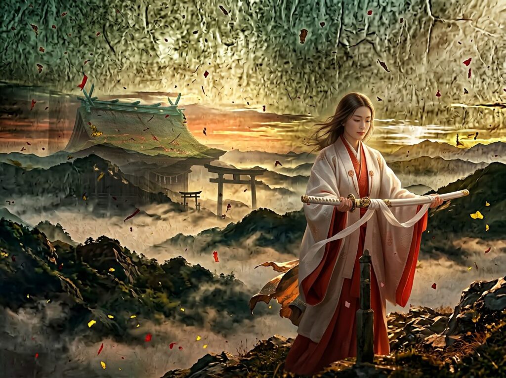草薙剣を渡す倭姫命