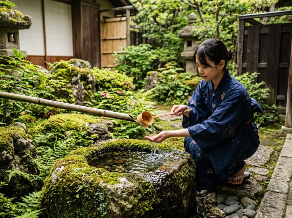 朝、手を洗う