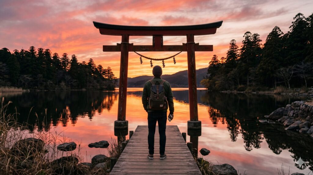 朝の拝殿に響く祝詞の声。その言葉は、神話から続いている
