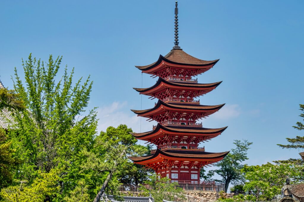 宮島の五重塔