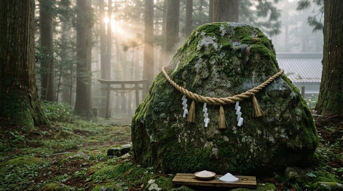古代と現代の祈りが地層のように重なる