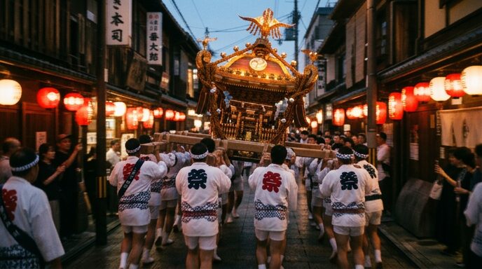 神輿の魂振り
