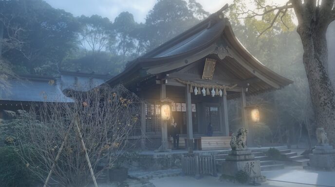 竈門神社の朝