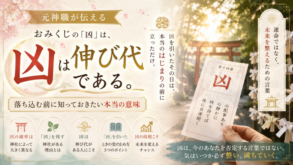 おみくじの凶は伸び代である