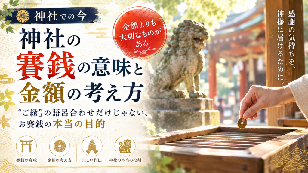 神社のお賽銭の意味と金額の考え方