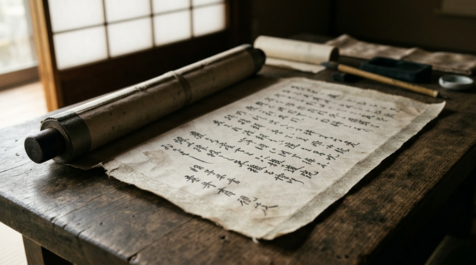 古史古伝を思わせる古文書のイメージ