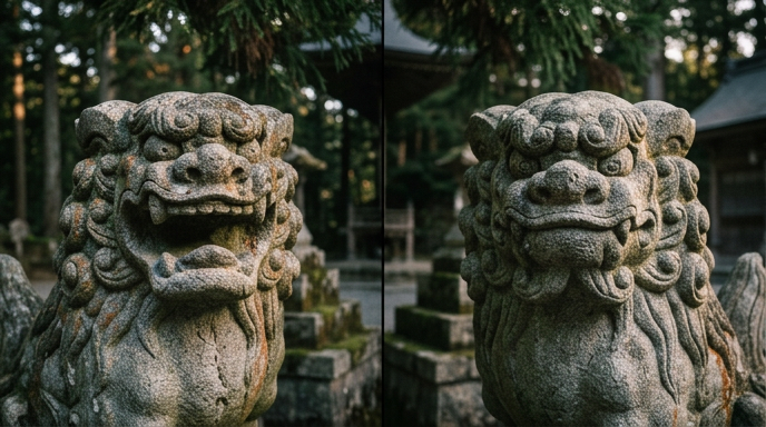 阿形・吽形の対比