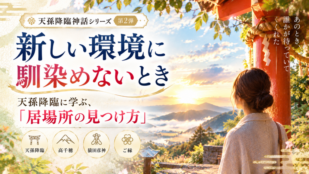 新しい環境に馴染めない時