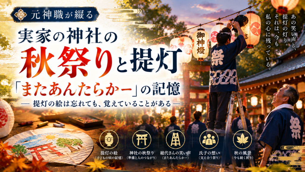 秋祭りと提灯